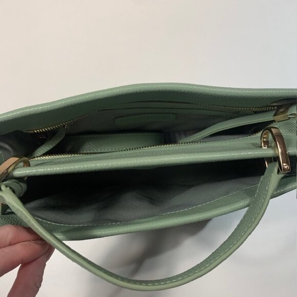 Marta Ponti Portugal Sage Green Leather Satchel NWOT - Picture 10 of 10